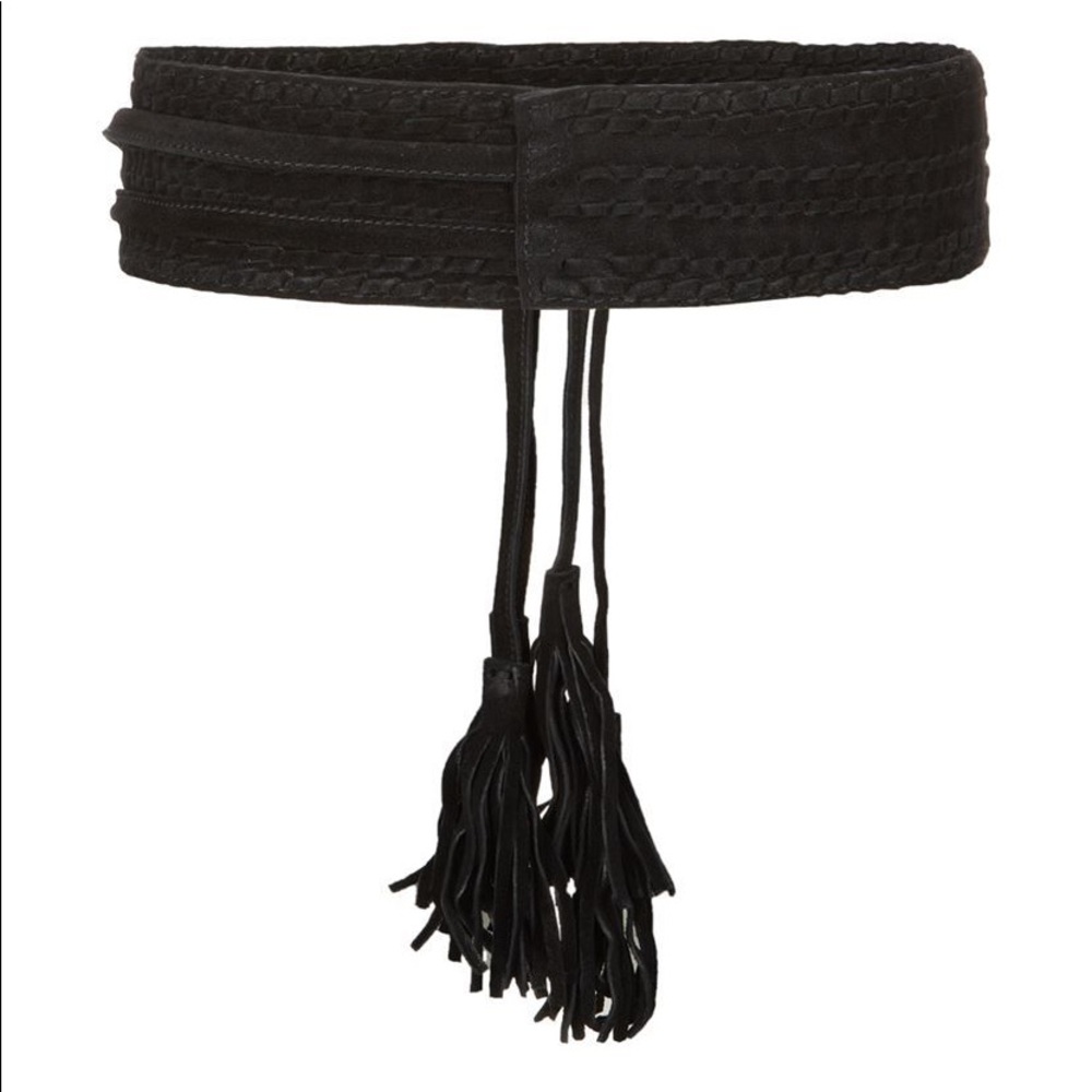 NEW Maje Black Anoushka Suede Belt